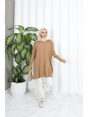 Düğme Detaylı Vanezya Tunik