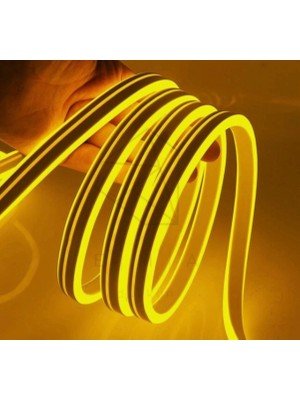 06GEMLIGHT 2 Metre 220 Volt Neon LED Tak Çalıştır 6X12MM Esnek Amber Hortum LED Suya Dayanıklı Şerit Aydınlatma