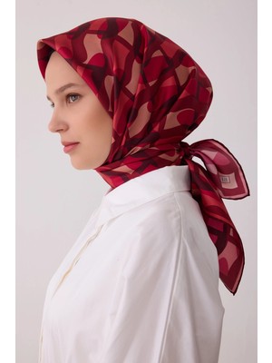 Belli Karma Desenli Twill Ipek Eşarp 4420D