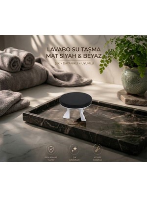 E.C.A. Eca Serel Lavabo Su Taşma Yüzüğü - Mat Siyah