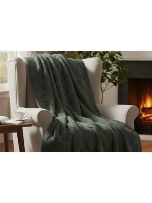 Merinos Fiona Stonecube Soft Battaniye 200X220 Haki