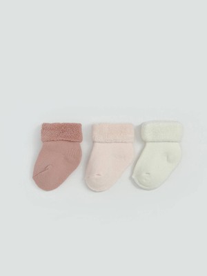 Lc Waikiki Yeni Sezon Pembe Basic Kız Bebek Soket Çorap 3'lü