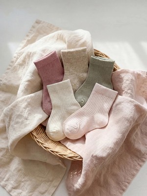 Lc Waikiki Yeni Sezon Pembe Basic Kız Bebek Soket Çorap 5'li