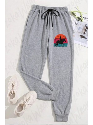 Zoka Wear Unisex Binicilik Riding Baskılı Eşofman Altı