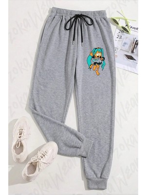 Zoka Wear Unisex Garfsune Meowku Baskılı Eşofman Altı