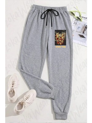 Zoka Wear Unisex Aot Titanlar Animee Baskılı Eşofman Altı