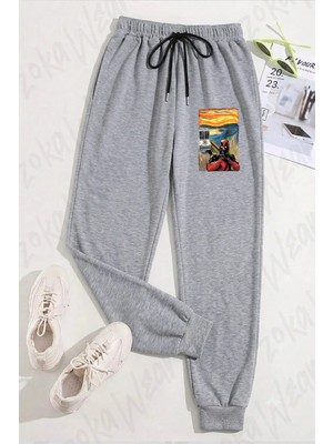 Zoka Wear Unisex Deathpool Art Baskılı Eşofman Altı