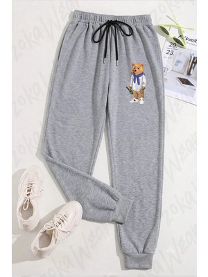 Zoka Wear Unisex Elite Baron Cool Teddy Bear Ayı Baskılı Eşofman Altı