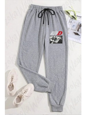 Zoka Wear Unisex Initial D Drift Racing Tandems Baskılı Eşofman Altı