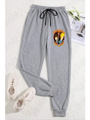 Zoka Wear Unisex Beavis And Butt Head Metal Colors Rock Out Baskılı Eşofman Altı