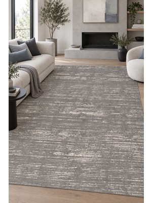 Ally Carpet Elenna Aytas Aytaş Zarif Antrasit Oturma Odası Salon Halısı Modern Robot Süpürge Uyumlu Kolay Temizl