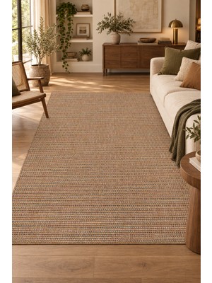 Ally Carpet Izdiz Jutal Sisal Tarzı Halı Özel Ölçü Robot Süpürge Uyumlu Kolay Temizlenebilir Mutfak Koridor Antr