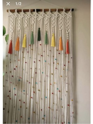 Cesse Home Renkli Makrome Perde