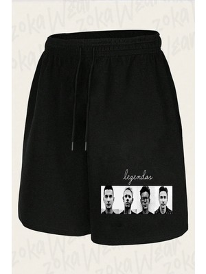 Zoka Wear Unisex Legendas Depeche Model Tasarım Baskılı Şort
