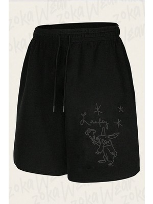Zoka Wear Unisex Laufey Merch Jingle Bunny Tasarım Baskılı Şort
