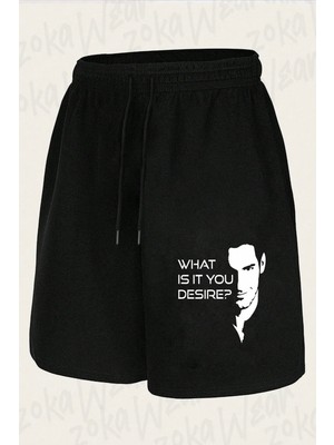Zoka Wear Unisex Desire Lucifer Tasarım Baskılı Şort
