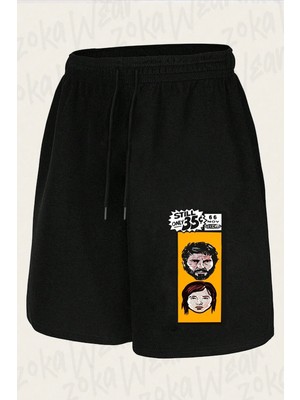 Zoka Wear Unisex Comic Book Corner Box Joel Ellie The Last Of Us Tasarım Baskılı Şort