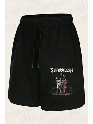 Zoka Wear Unisex Septicflesh 4 Tasarım Baskılı Şort