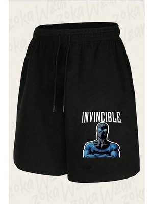 Zoka Wear Unisex Invincible V20 Tasarım Baskılı Şort
