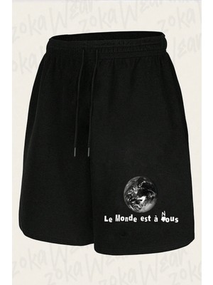 Zoka Wear Unisex La Haine The World Is Ours Tasarım Baskılı Şort