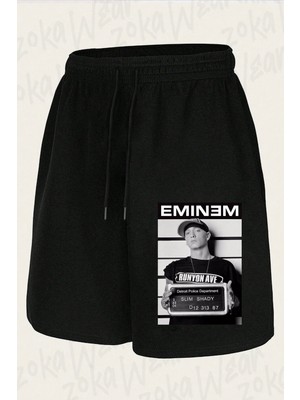 Zoka Wear Unisex Eminem Slim Shady Tasarım Baskılı Şort