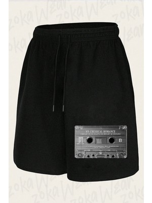 Zoka Wear Unisex My Chemical Romance Kaset Tasarım Baskılı Şort