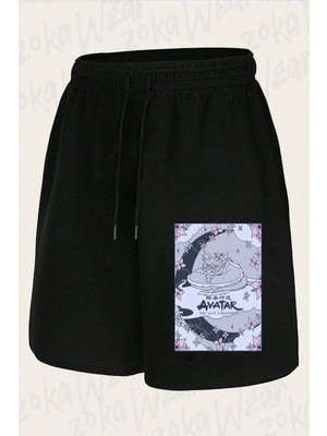 Zoka Wear Unisex Avatar The Last Airbender Roku Dragon Card Tasarım Baskılı Şort