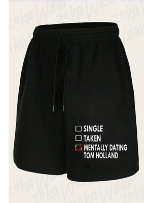 Zoka Wear Unisex Dating Tom Holland Tasarım Baskılı Şort