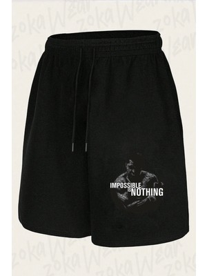 Zoka Wear Unisex Muhammed Ali Tasarım Baskılı Şort