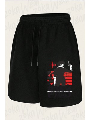 Zoka Wear Unisex Cowboy Bebop X2 Tasarım Baskılı Şort