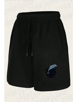 Zoka Wear Unisex Hitchhikers Guide To The Galaxy Tasarım Baskılı Şort