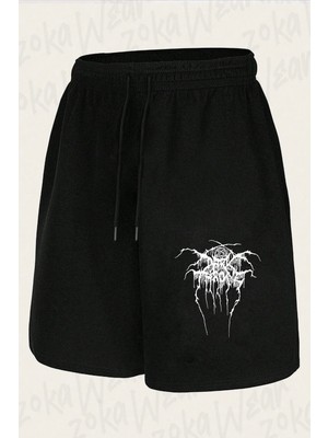 Zoka Wear Unisex Dark Throne Tasarım Baskılı Şort