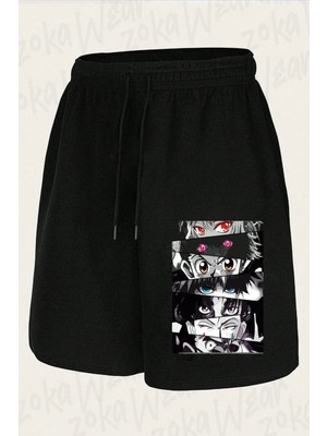 Zoka Wear Unisex Eyes Hunter x Hunter Tasarım Baskılı Şort