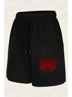 Zoka Wear Unisex Bloodbath Tasarım Baskılı Şort
