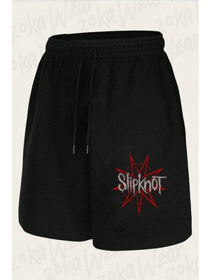 Zoka Wear Unisex Slipknot V46 Tasarım Baskılı Şort