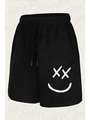 Zoka Wear Unisex Louis Tomlinson,smiley Tasarım Baskılı Şort