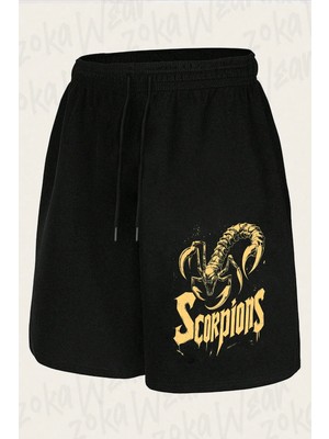 Zoka Wear Unisex Scorpions V10 Tasarım Baskılı Şort