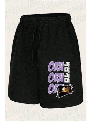 Zoka Wear Unisex Jojo's Bizarre Adventure Ora Tasarım Baskılı Şort