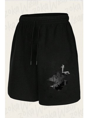 Zoka Wear Unisex Space Diving Tasarım Baskılı Şort