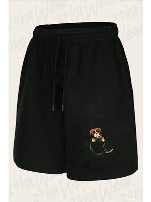 Zoka Wear Unisex Köpek Cep Tasarım Baskılı Şort