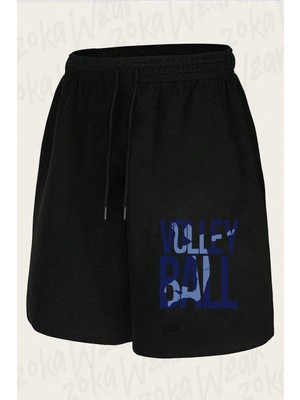 Zoka Wear Unisex Voleybol Tasarım Baskılı Şort