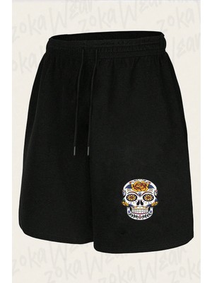 Zoka Wear Unisex Kuru Kafa Serisi 1 Tasarım Baskılı Şort