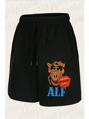 Zoka Wear Unisex Alf Retro Tv Series 80S Tasarım Baskılı Şort