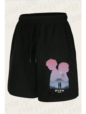 Zoka Wear Unisex Miyamura Hori Horimiya Tasarım Baskılı Şort