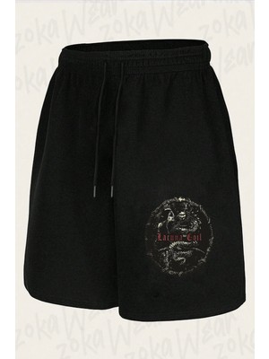 Zoka Wear Unisex Anima Lacuna Coil Tasarım Baskılı Şort