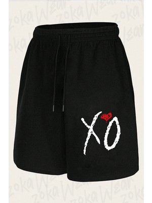Zoka Wear Unisex Xo The Weeknd Tasarım Baskılı Şort
