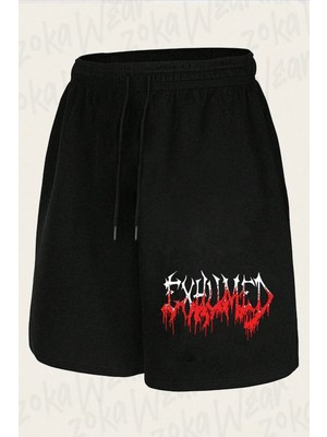 Zoka Wear Unisex Exhumed Tasarım Baskılı Şort