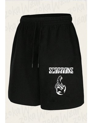 Zoka Wear Unisex Scorpions V7 Tasarım Baskılı Şort
