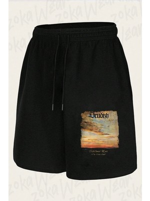 Zoka Wear Unisex Drudkh Tasarım Baskılı Şort