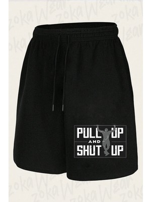 Zoka Wear Unisex Bodybuilding Pull Up Tasarım Baskılı Şort